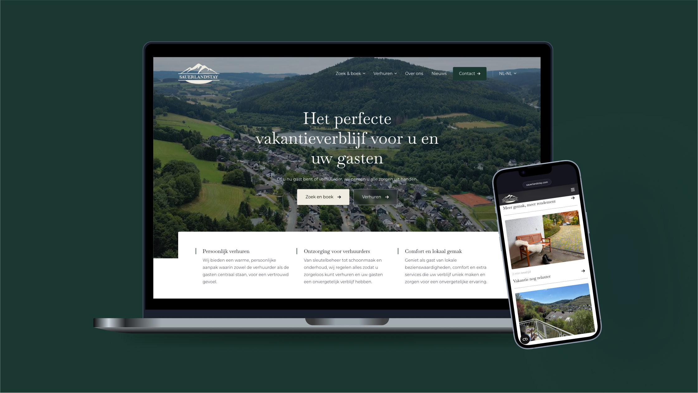 mockup sauerlandstay mobiel en laptop